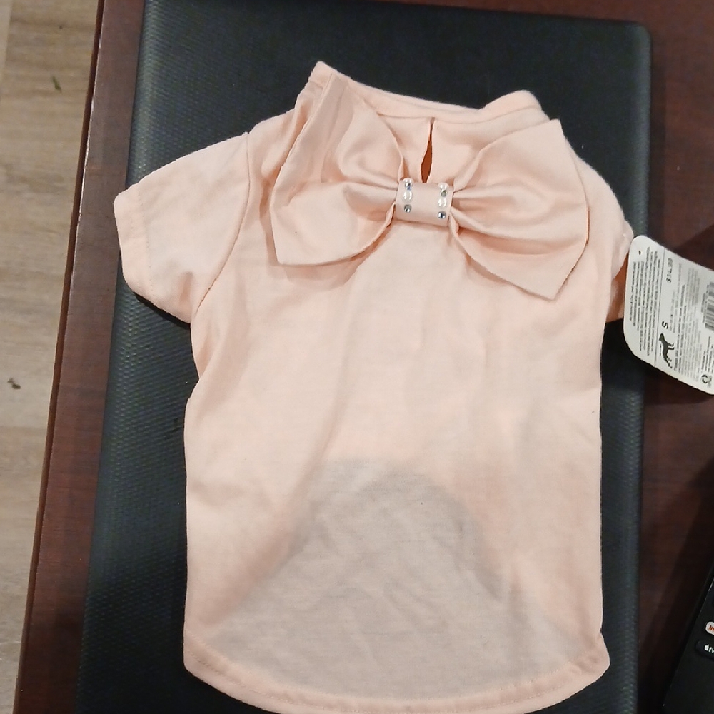 Bond & Co Peach Short Sleeve Tee with Bow